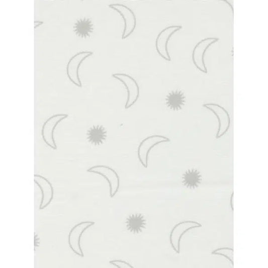 To The Moon And Back - Patchwork Cotton Fabric - Celestial - Dove | Truro Fabrics