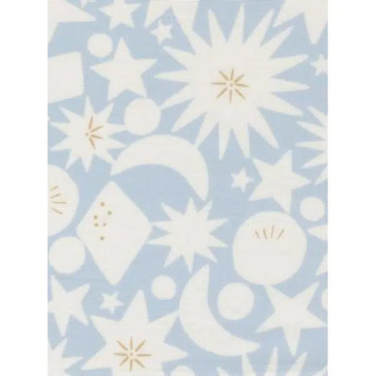 To The Moon And Back - Patchwork Cotton Fabric - Starburst - Sky | Truro Fabrics