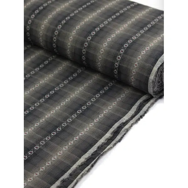 Tochio Yarn Dyed Cotton Fabric - Flowerline Night – view 2 | Truro Fabrics