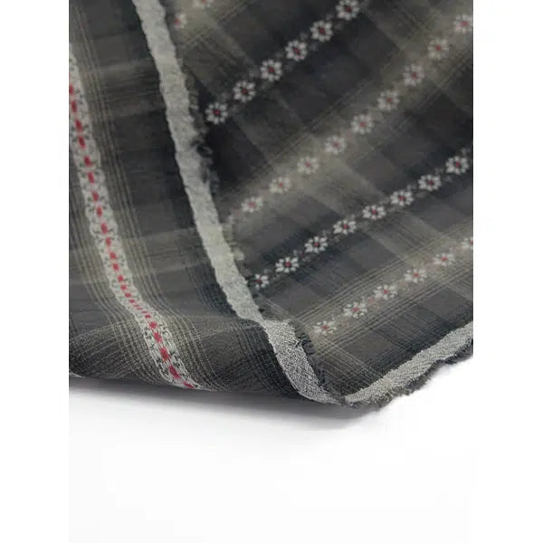 Tochio Yarn Dyed Cotton Fabric - Flowerline Night – view 3 | Truro Fabrics