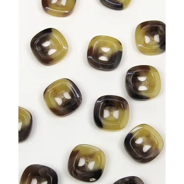 Button - Tortoise Shell Squircle - 26mm – Truro Fabrics