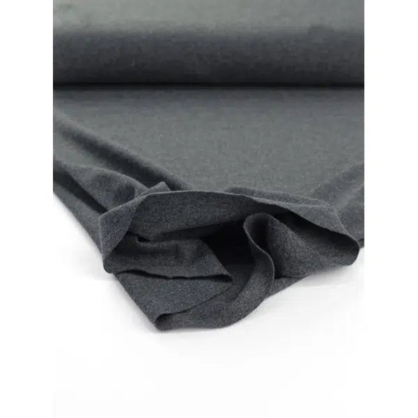 Tubular Cotton Jersey Cuffing  - Grey Marl – view 2 | Truro Fabrics