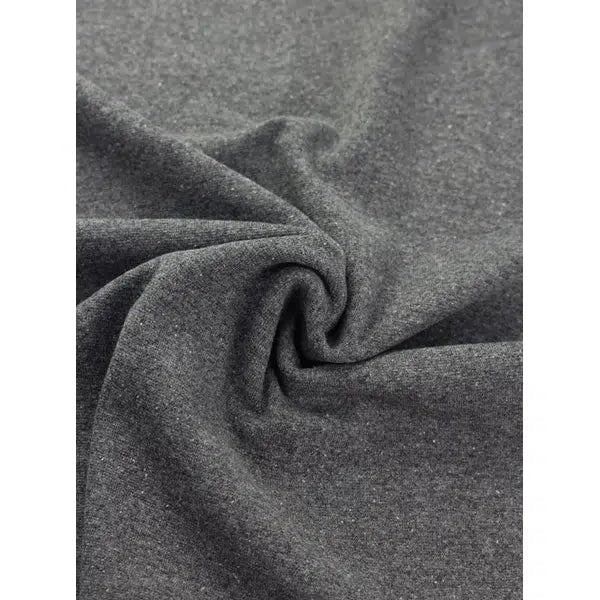 Tubular Cotton Jersey Cuffing  - Grey Marl – view 3 | Truro Fabrics