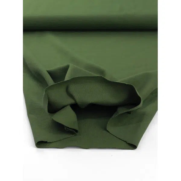 Tubular Cotton Jersey Cuffing  - Olive – view 2 | Truro Fabrics