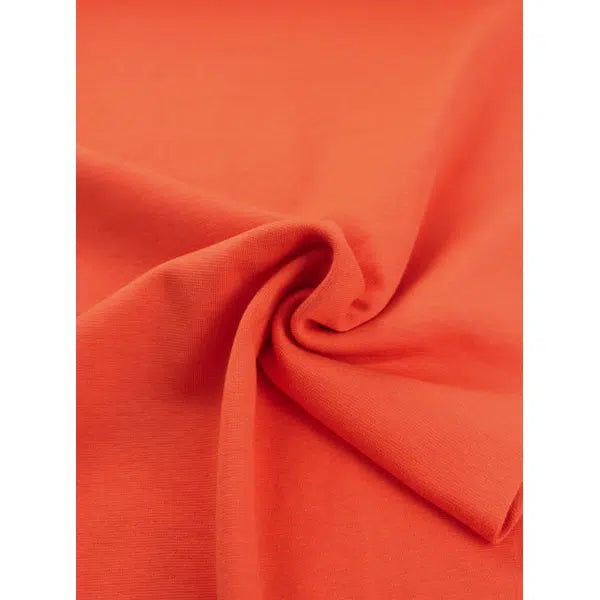 Tubular Cotton Jersey Cuffing  - Orange – view 2 | Truro Fabrics