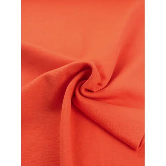 Tubular Cotton Jersey Cuffing  - Orange – view 2 | Truro Fabrics