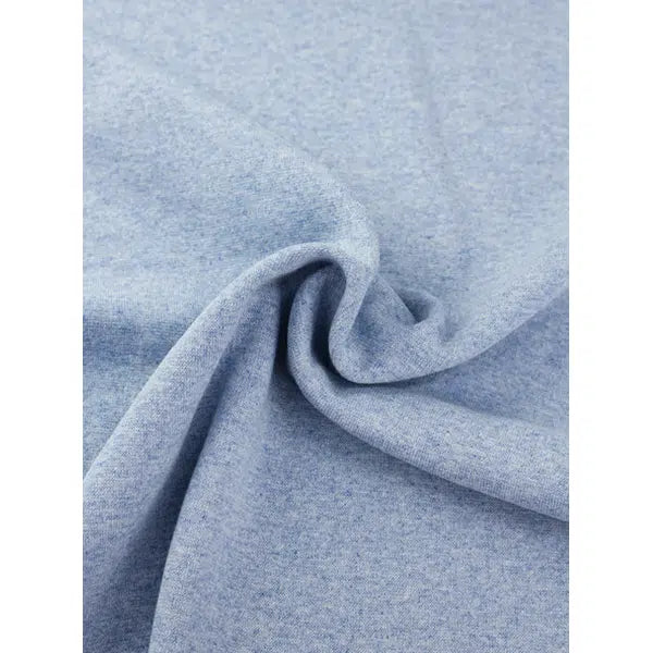 Tubular Cotton Jersey Cuffing  - Pale Blue Marl – view 2 | Truro Fabrics