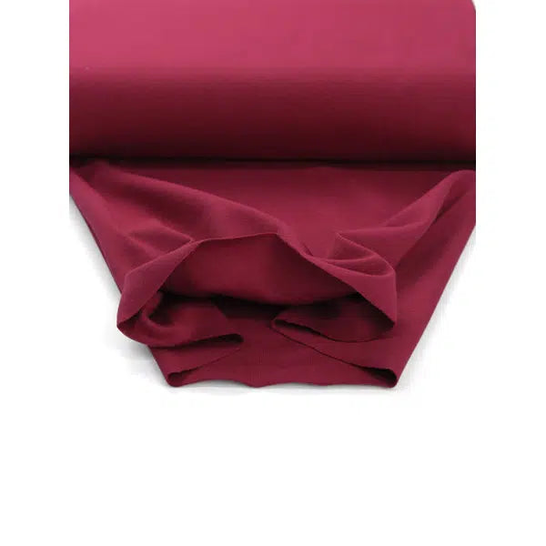Tubular Cotton Jersey Cuffing  - Wine – view 2 | Truro Fabrics