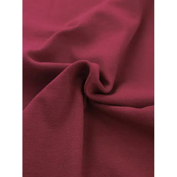 Tubular Cotton Jersey Cuffing  - Wine – view 3 | Truro Fabrics
