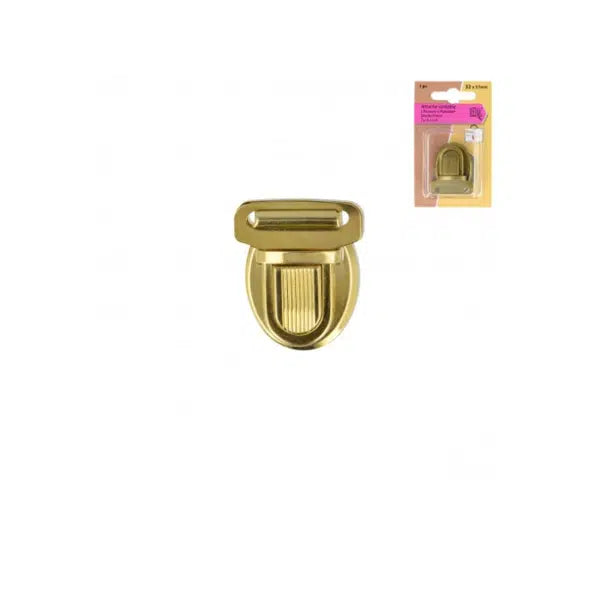 Tuck Lock Clasp - Gold | Truro Fabrics