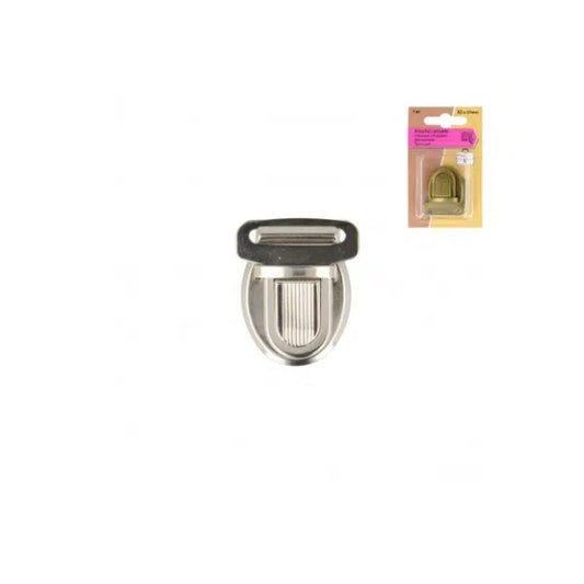 Tuck Lock Clasp - Silver | Truro Fabrics