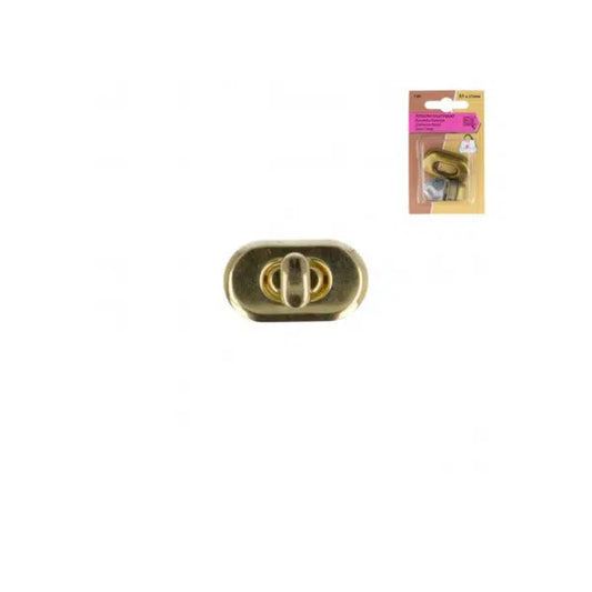 Turn Lock Clasp - Gold | Truro Fabrics