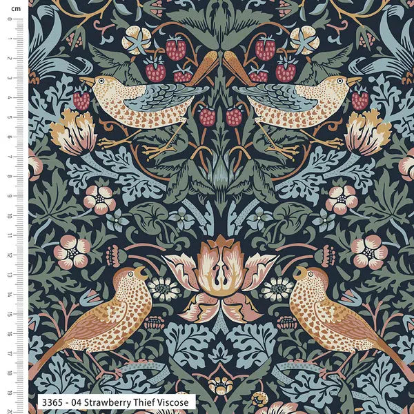 Velvet Fabric - William Morris - Strawberry Thief