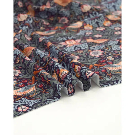 Velvet Fabric - William Morris - Strawberry Thief