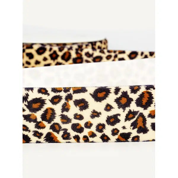 Velvet Ribbon - Leopard Print | Truro Fabrics
