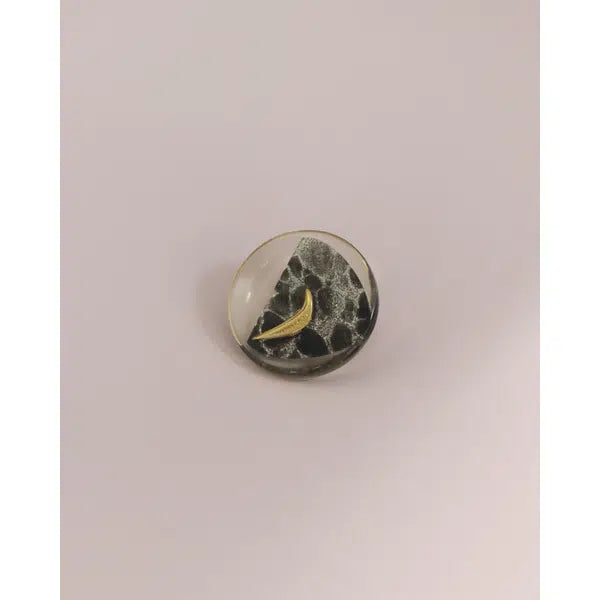 Vintage Button - Cosmic Crescent