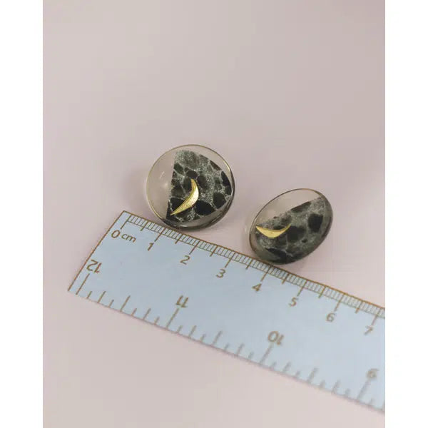 Vintage Button - Cosmic Crescent