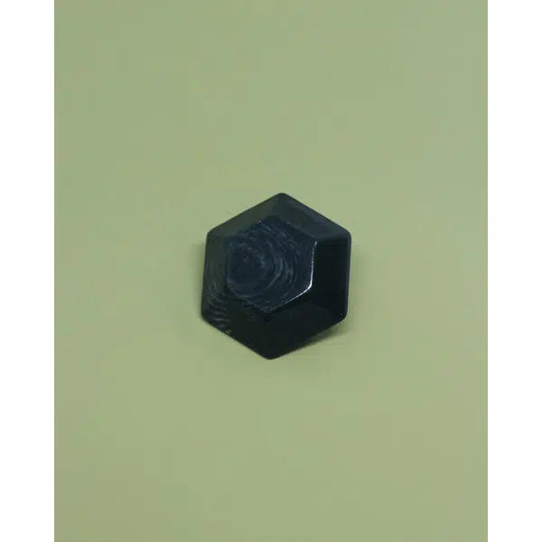 Vintage Button - Noir Hex