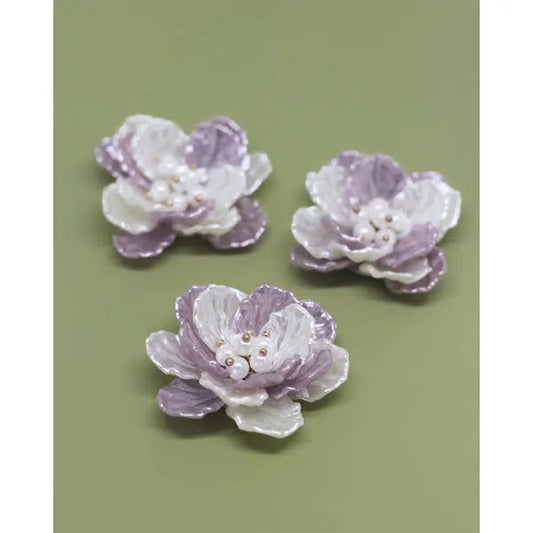 Vintage Button - Pearl Fleur