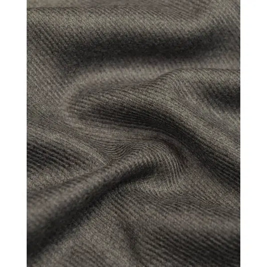 Virgin Wool Twill Fabric - Grey