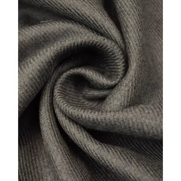 Virgin Wool Twill Fabric - Grey