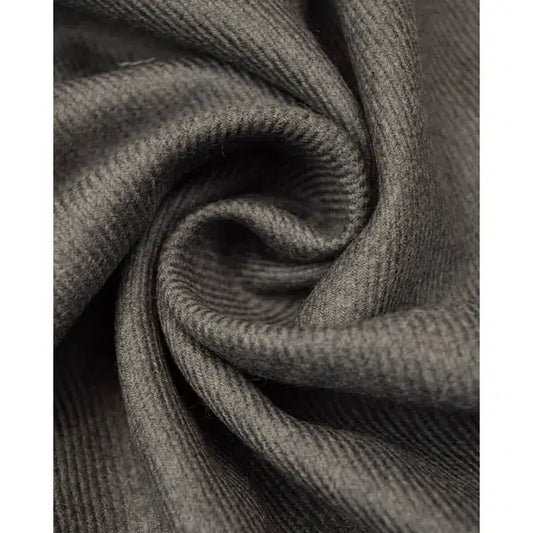Virgin Wool Twill Fabric - Grey