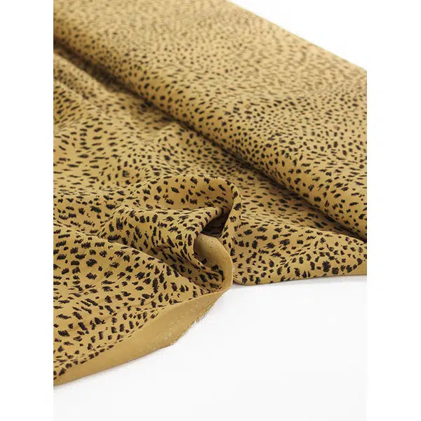 Viscose Challis Fabric - Cheetah Sketch