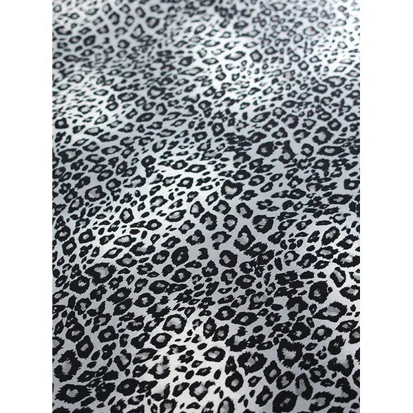 Viscose Challis Fabric - Chrome Leopard