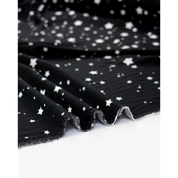 Viscose Challis Fabric - Stars