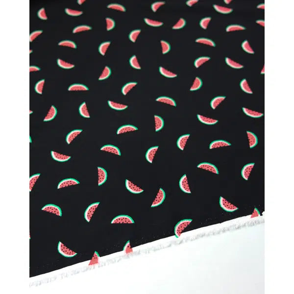 Viscose Challis Fabric - Watermelon Punch