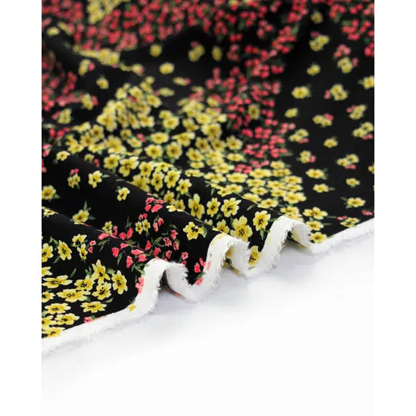 Viscose Crepe Fabric - Buttercup Meadow