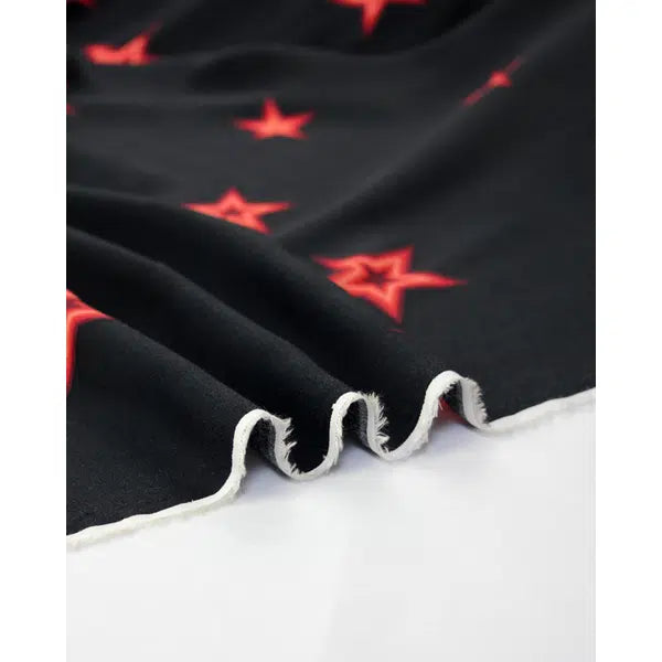 Viscose Crepe Fabric - Sunburst Star