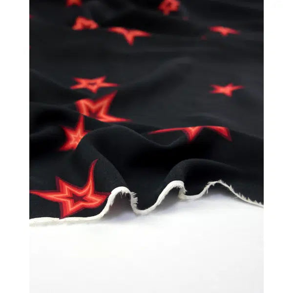 Viscose Crepe Fabric - Sunburst Star