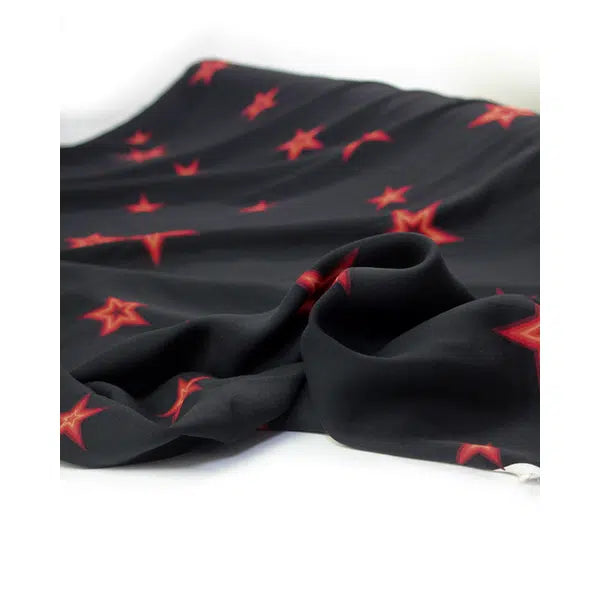 Viscose Crepe Fabric - Sunburst Star
