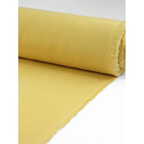 Viscose & Linen Fabric - Custard – view 2 | Truro Fabrics