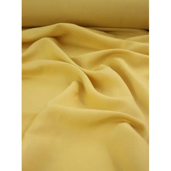 Viscose & Linen Fabric - Custard – view 5 | Truro Fabrics