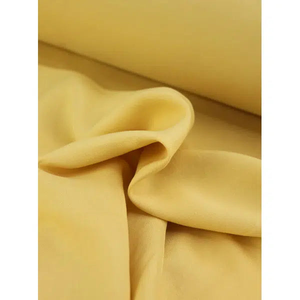 Viscose & Linen Fabric - Custard | Truro Fabrics
