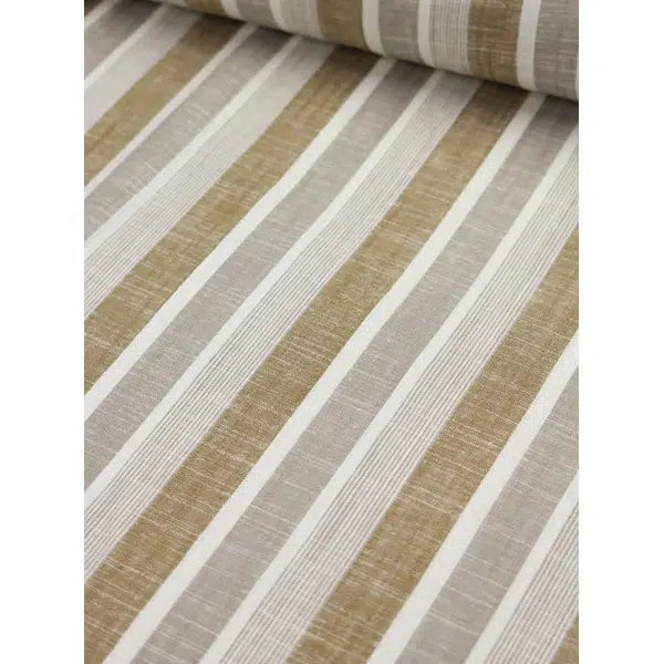 Viscose Linen Fabric - Sun Bay Stripe – view 3 | Truro Fabrics