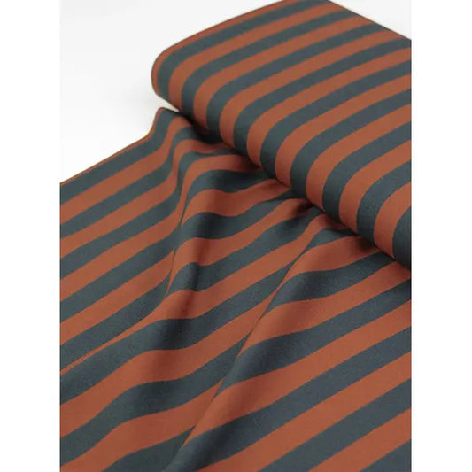 100% Viscose Twill Fabric - Cadence Stripe - Cinnamon – Truro Fabrics