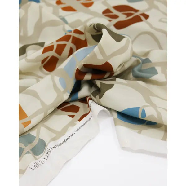 100% Viscose Twill Fabric - Pebble Path – view 3 – Truro Fabrics
