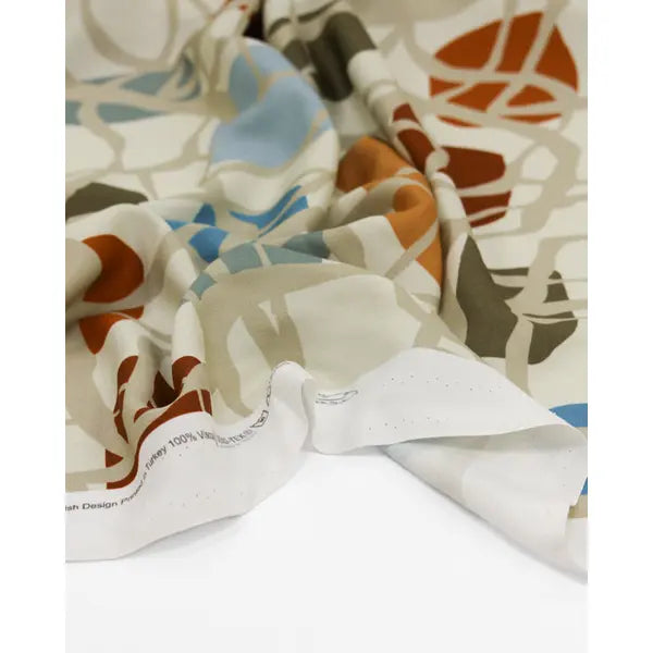 100% Viscose Twill Fabric - Pebble Path – view 4 – Truro Fabrics