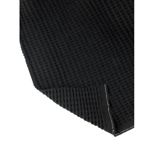 Waffle Wool Coating Fabric - Black