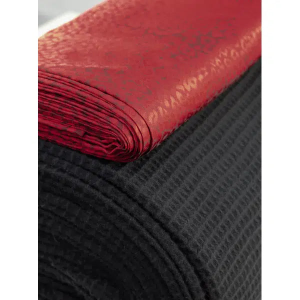Waffle Wool Coating Fabric - Black