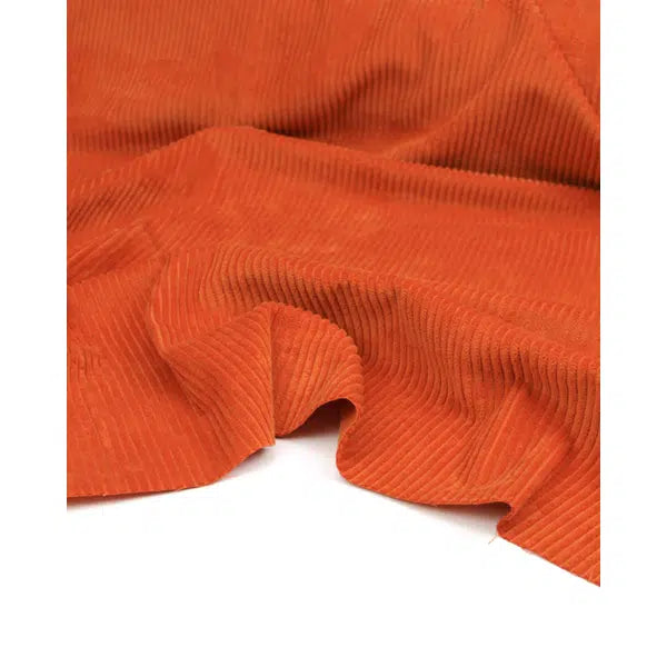 Washed Jumbo Cord Fabric - Pumpkin