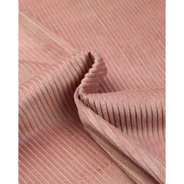 Washed Jumbo Corduroy Fabric - Rose Pink