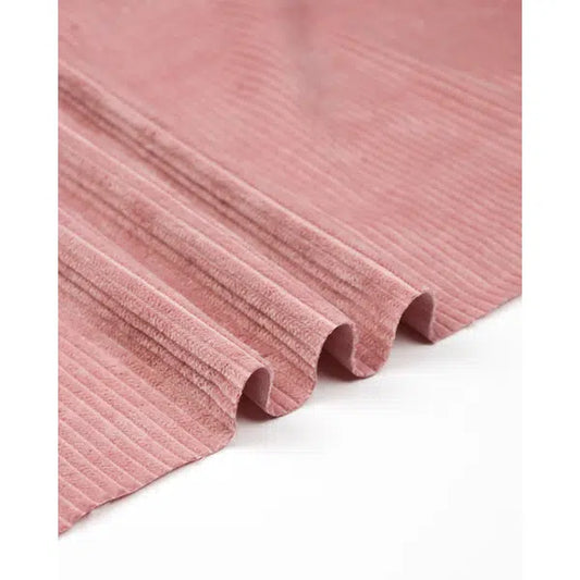 Washed Jumbo Corduroy Fabric - Rose Pink