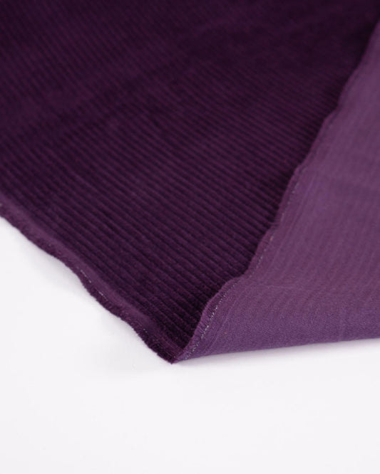 Washed Cotton Jumbo Corduroy - Damson Jam