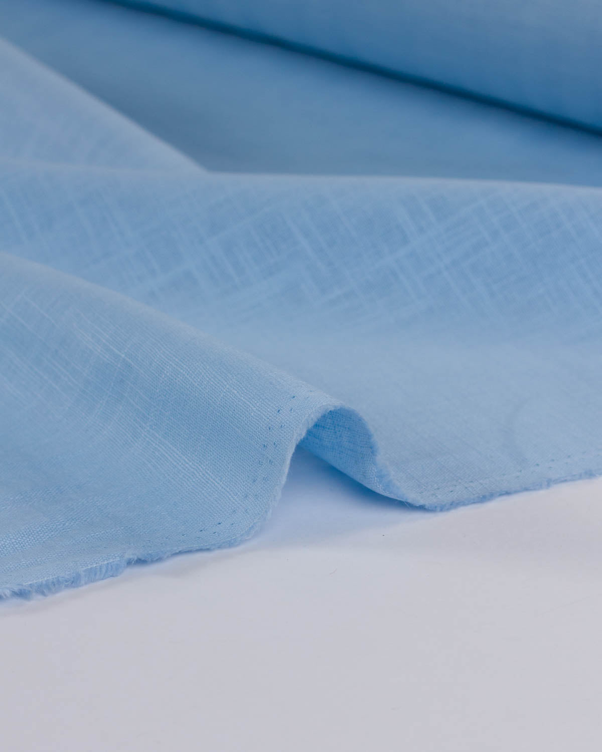 Washed Linen Fabric - Forget Me Not