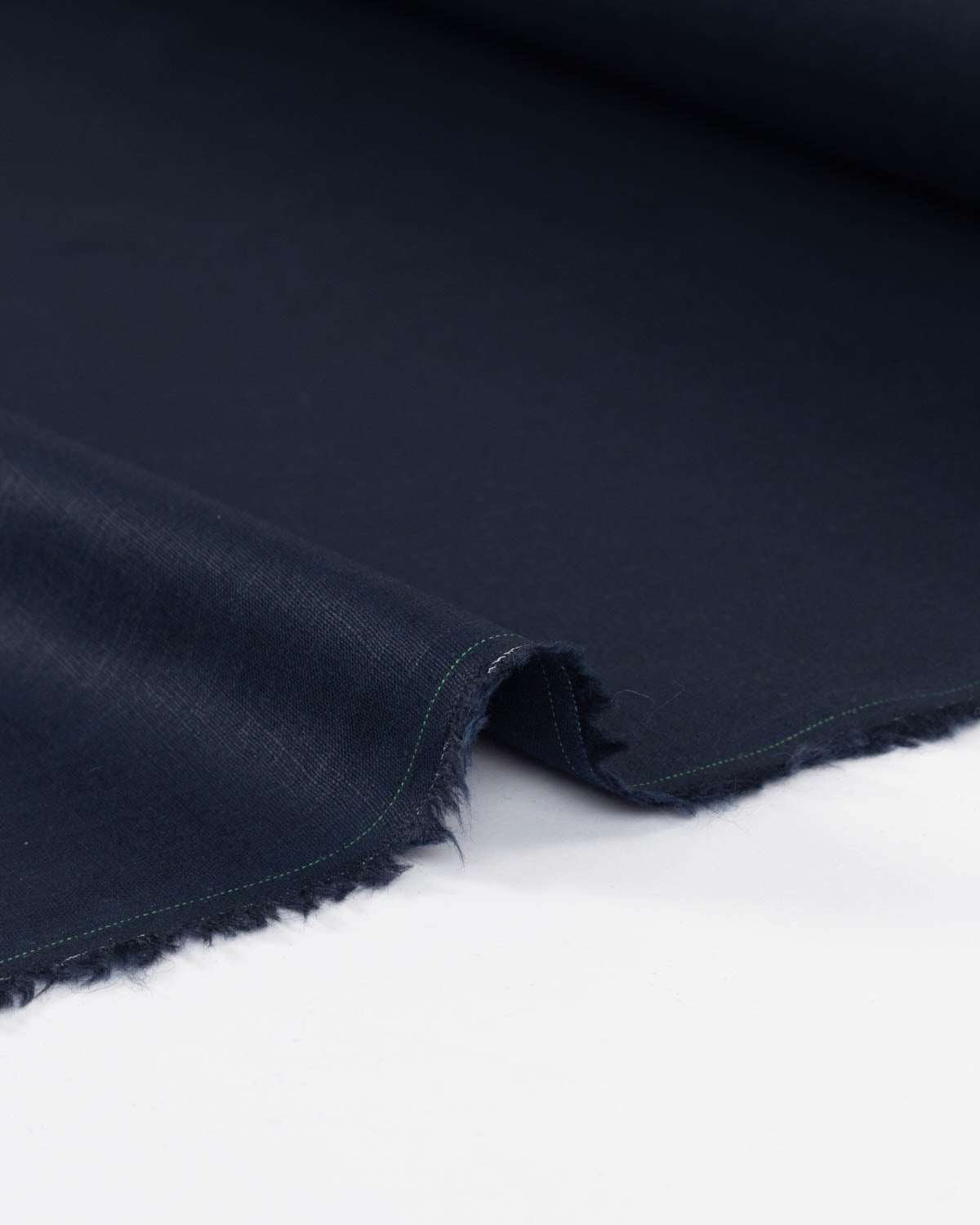 Washed Linen Fabric - Navy