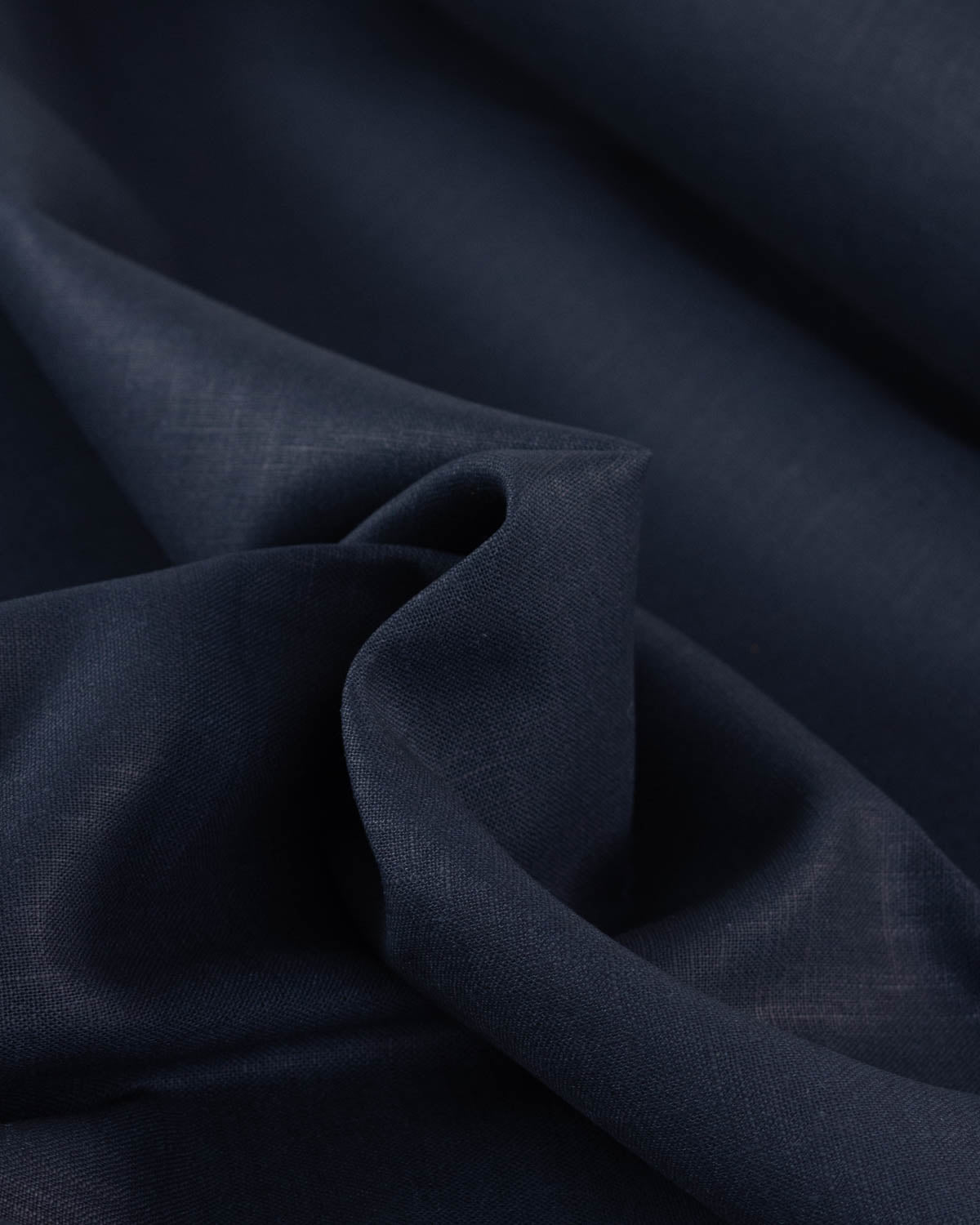 Washed Linen Fabric - Navy